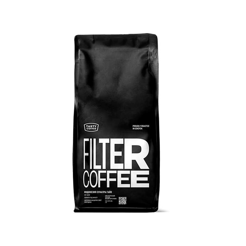 Кофе для фильтра в зернах "Индонезия Суматра Гайо", 1 кг, Tasty Coffee